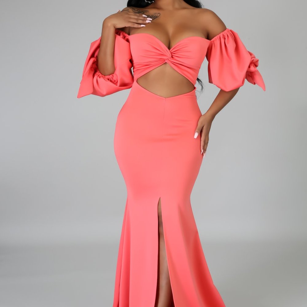 Coral Maxi Dress